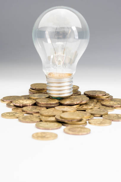 istock Light Bulb with coins, money ideas concept 1148245771