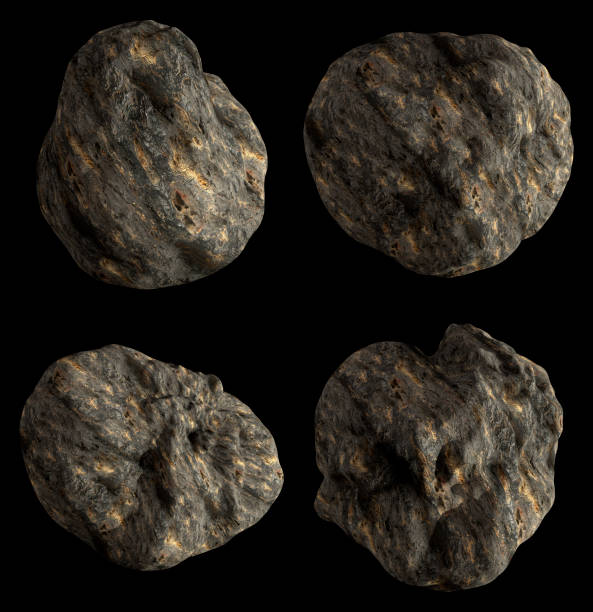 istock 3D Render of Isolated Asteroids on Black Background 1148247541