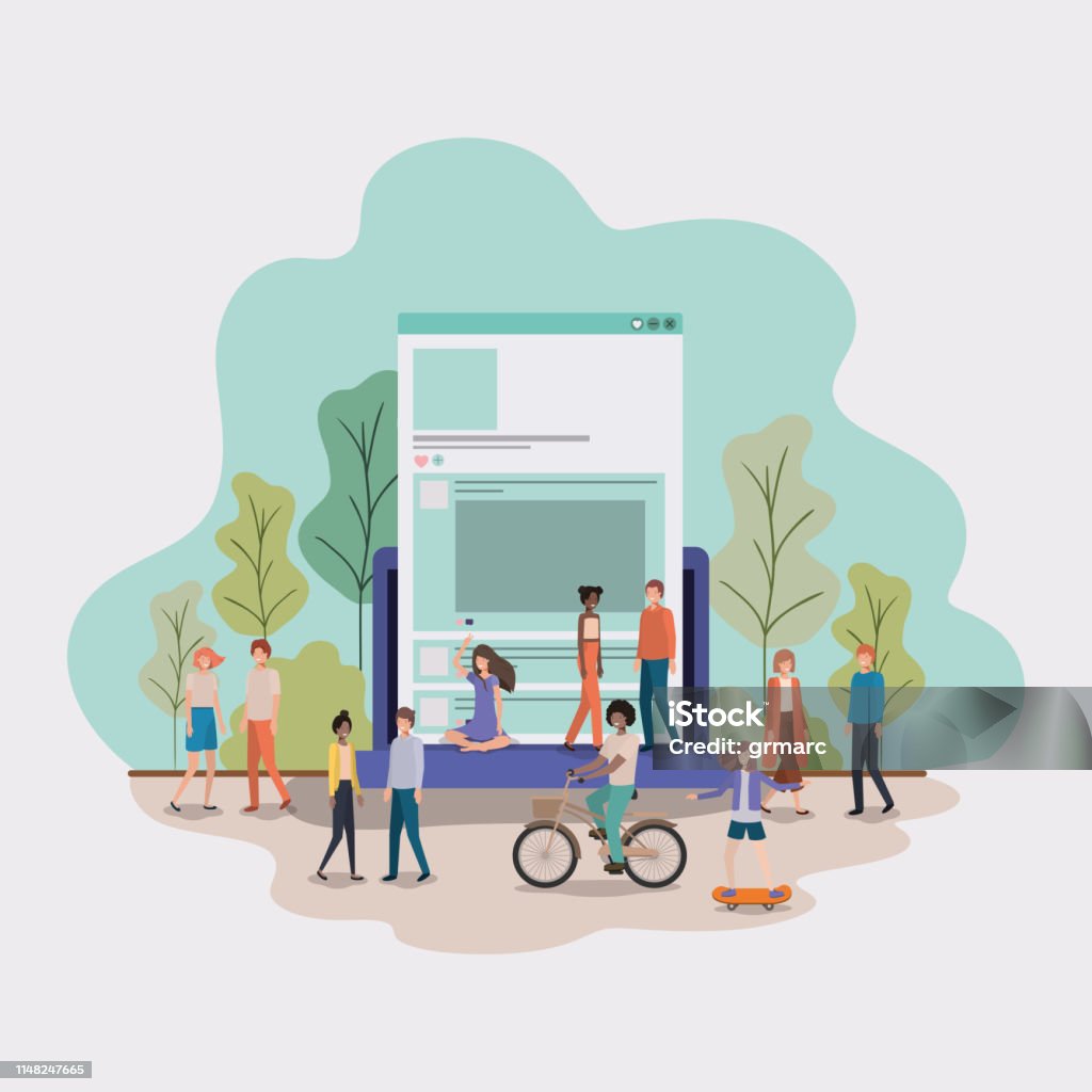 Mini People With Laptop Computer Stock Illustration - Download Image ...