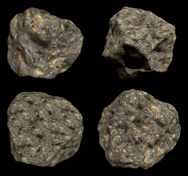 istock 3D Render of Isolated Asteroids on Black Background 1148248199