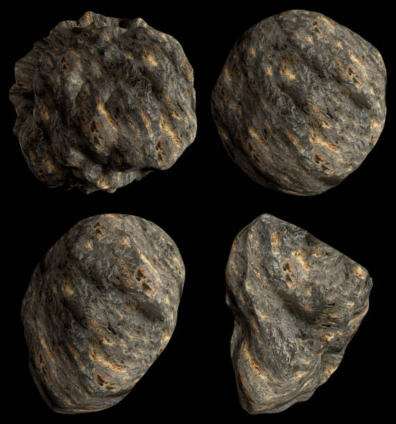 istock 3D Render of Isolated Asteroids on Black Background 1148248290