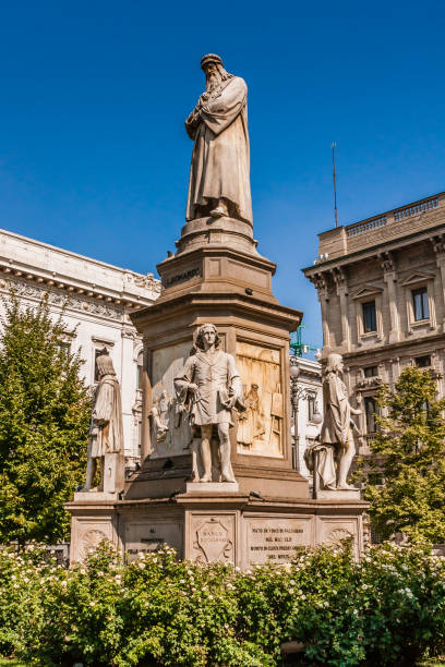 istock Monument to Leonardo da Vinci with four disciples in Piazza della Scala, Milan 1148248836