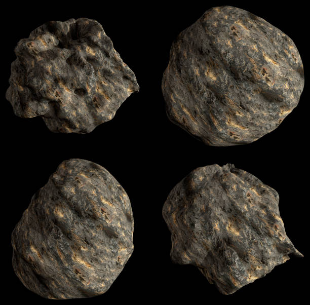 istock 3D Render of Isolated Asteroids on Black Background 1148248991