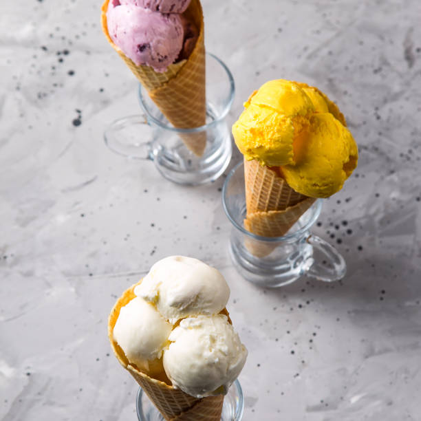 istock Summer bright natural dessert multicolored on a gray background 1148254578