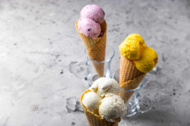 istock Summer bright natural dessert multicolored on a gray background 1148254583