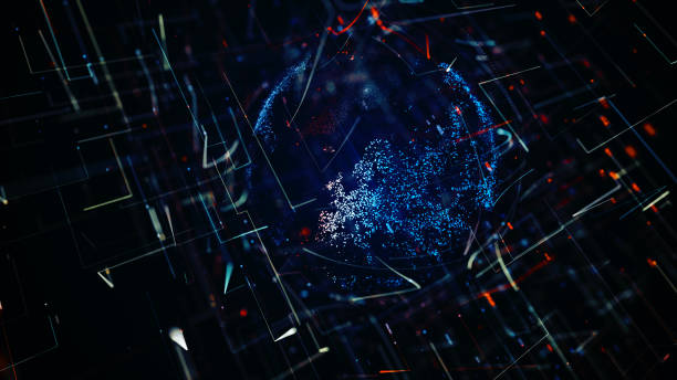 istock 3d illustration of abstract sphere shape of glowing circles and particles . Global Network connection visualization . Futuristic earth globe . 3d planet concept . Science and technology background 1148255895