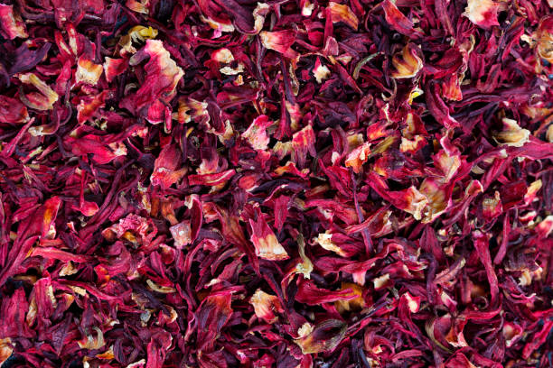 istock Hibiscus tea background. Close up. Top view. 1148258838