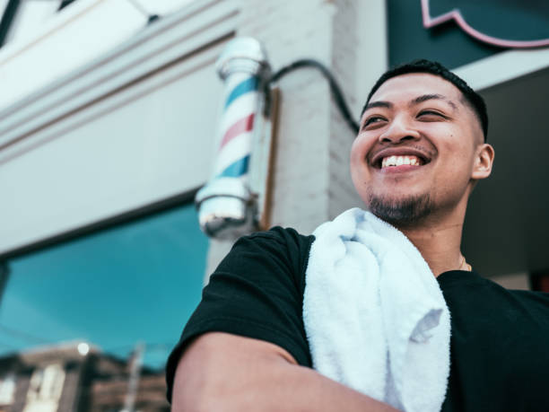 istock Young barber portrait 1148258851