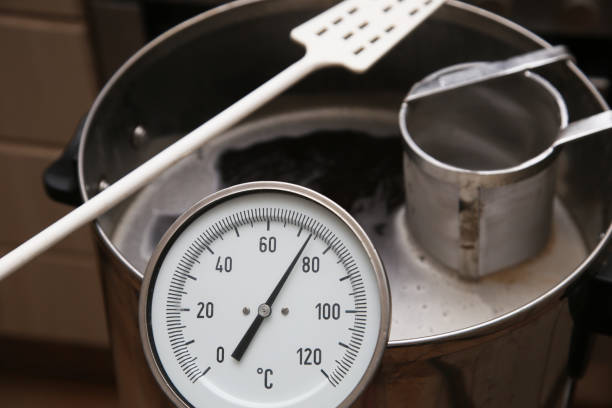 istock Brewing craft beer in a kitchen. Home brewing concept image. 1148258913