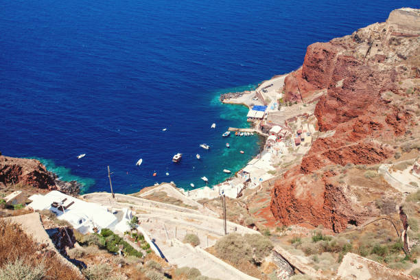 istock Santorini caldera and sea, Greece 1148259020
