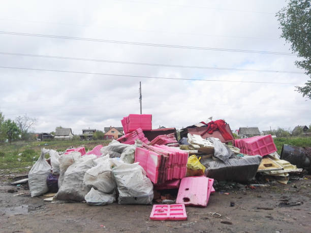 istock Dump of construction waste in the forest. 1148260801