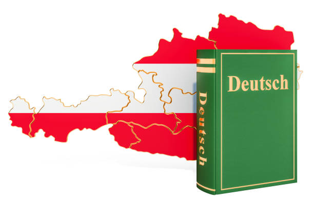 istock Deutsch language book with map of Austria, 3D rendering isolated on white background 1148261988
