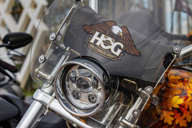 istanbu-Turkey - April 14, 2016: Harley-Davidson motorcycle. Harley-Davidson is an American motorcycle manufacturer.