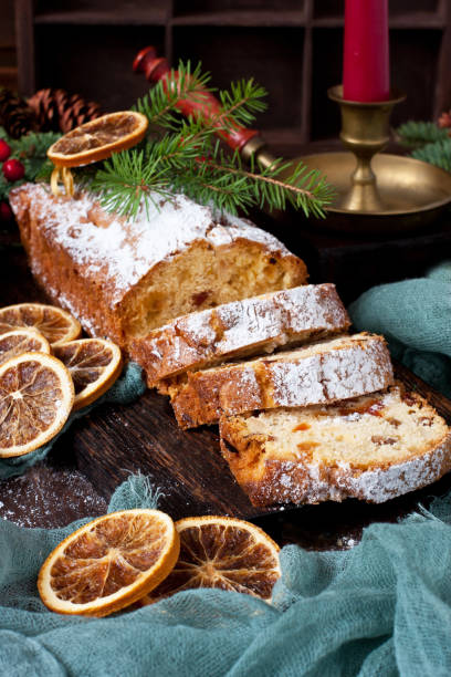 istock Christmas cake with sugar powder 1148264711