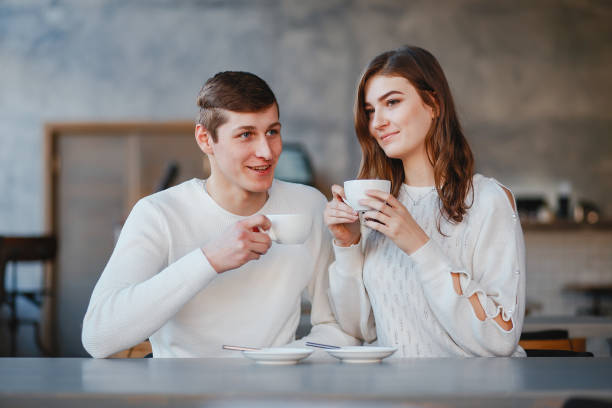 istock Couple in a cafe 1148265898