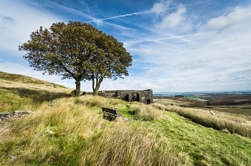 Top Withens, the ruined farmhouse on Haworth moor is said to be the inspiration for Emily Brontes' 'Wuthering Heights'