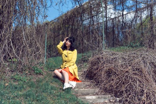 istock Walk with a girl in early spring 1148280501