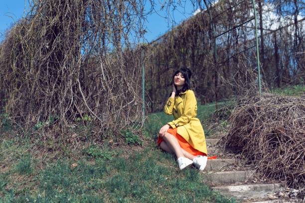 istock Walk with a girl in early spring 1148280503