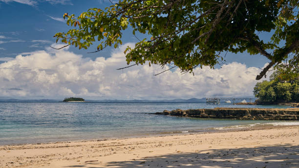 Heaven beach Playa Ejecutiva of Contadora island in the Pacific Ocean Archipelago Las Perlas ejecutiva stock pictures, royalty-free photos & images