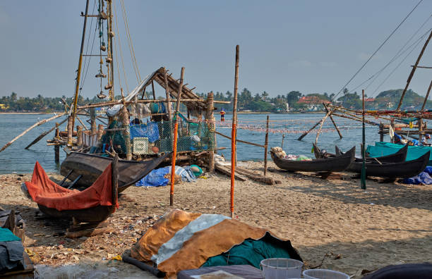 istock Fishing Village, Cochin India 1148286104