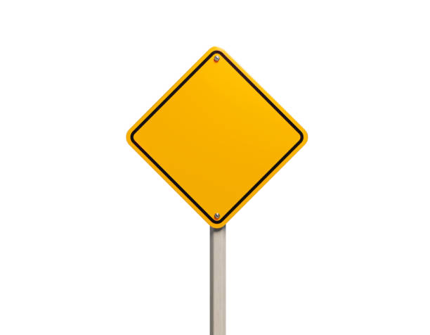 istock Yellow Off Road Traffic Sign on White Background 1148294072