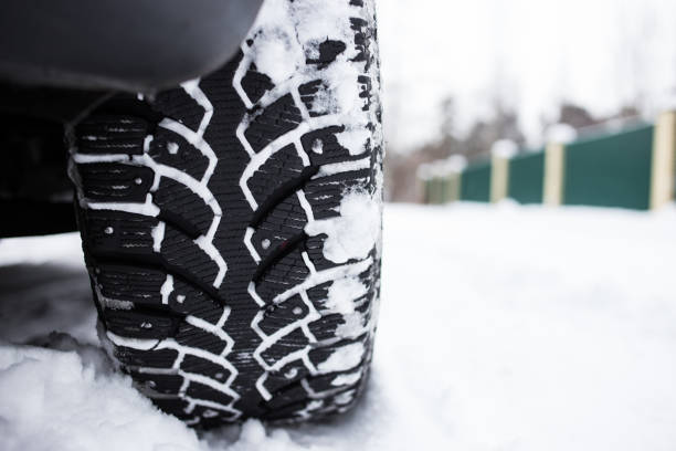 istock Winter tire with spikes 1148294910