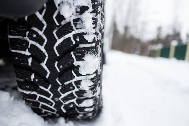 istock Winter tire with spikes 1148294918