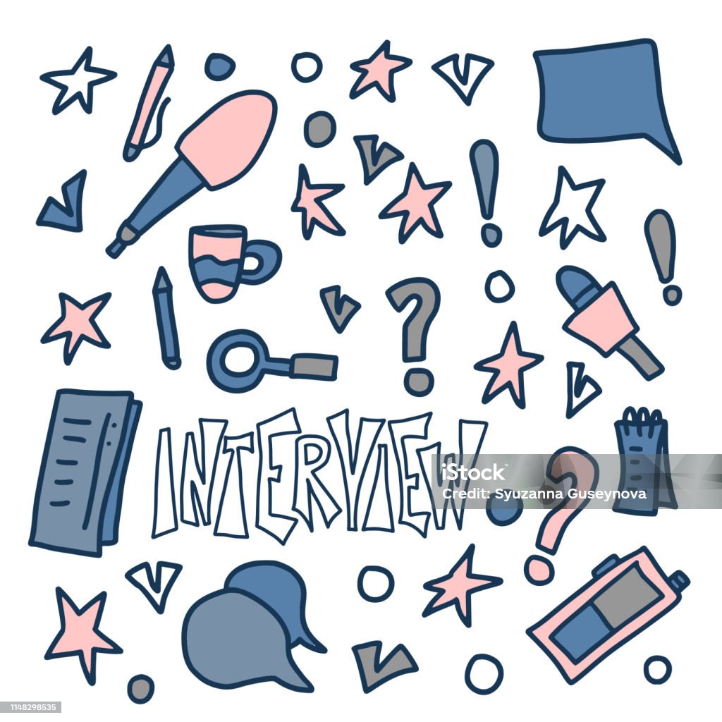 Interview Style Graphics Interview Design Poster Vector Illustration Stock Illustration ...