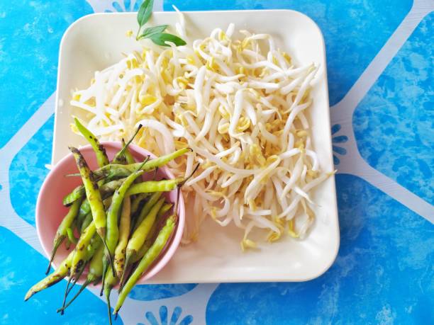 Peppers, sprouts, side dishes, background images