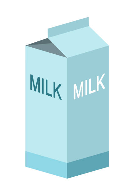 opakowanie mleka - surowe mleko stock illustrations