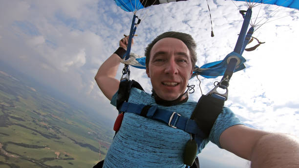 istock Skydiver selfie man after the free fall 1148306905