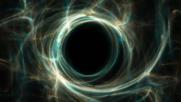Illustration of a black hole.
