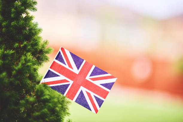 istock Vibrant British Union Jack flag in summer sunshine 1148309538