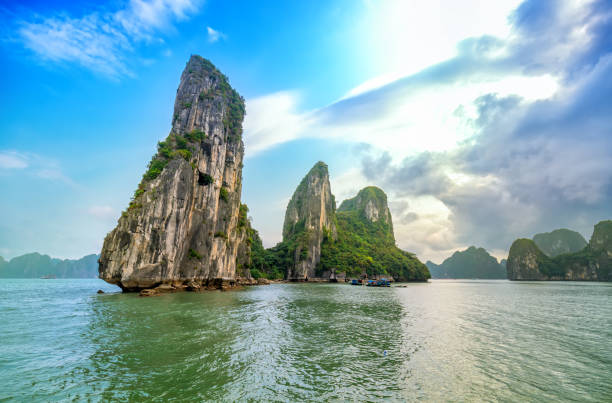 istock Limestone mountain in Halong Bay, Vietnam. 1148316199