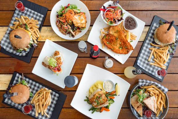 istock Beautiful Breakfast Flat Lay on Wooden Table 1148328186