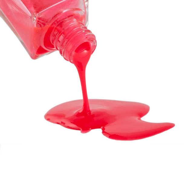 istock Red Nail Polish Closeup isolated on the white background 1148334330