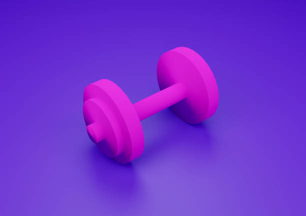istock Pink dumbbell concept. 3d illustration 1148336098