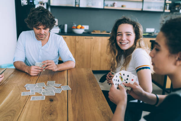 istock Family Playing Cards 1148336551