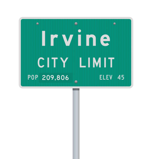 ирвайн сити лимит дорожный знак - irvine california california orange county traffic stock illustrations