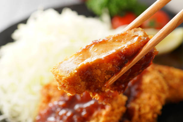 istock Pork fillet cutlet. Japanese food. 1148339723