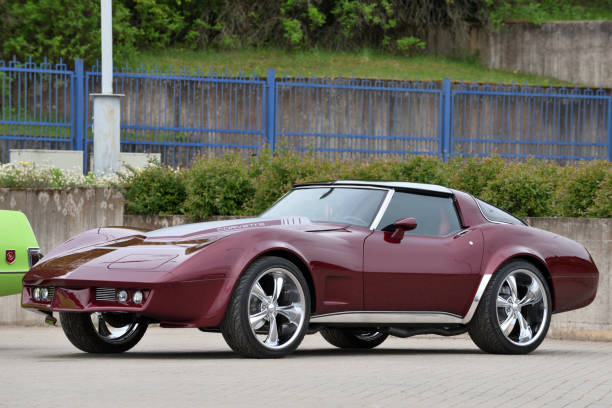 Vintage sports car Chevrolet Corvette C2 Vilnius, Lithuania - May 10: vintage sports car Chevrolet Corvette C2 on May 10, 2019 in Vilnius, Lithuania Chevrolet stock pictures, royalty-free photos & images