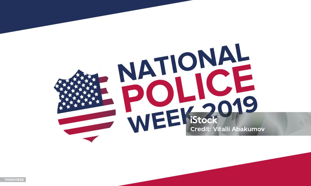 National Police Week in May. Celebrated annual in United States. In honor of the police. Officers Memorial Day. Poster, card, banner and background. Vector illustration Police Force stock vector