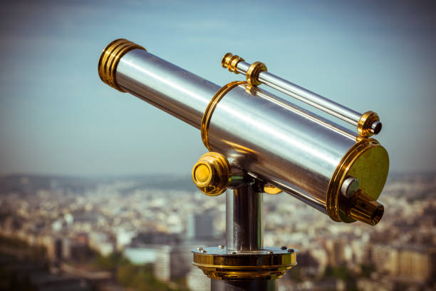 istock panoramic view over Paris with coin operated telescope 1148343959