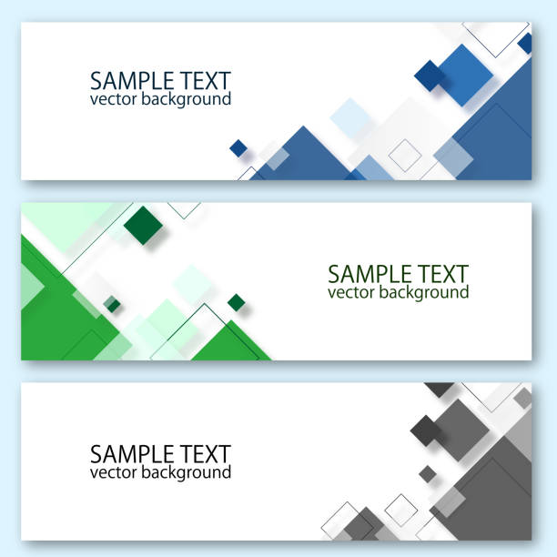 Vector design banner template Vector design banner template geometric web banner stock illustrations