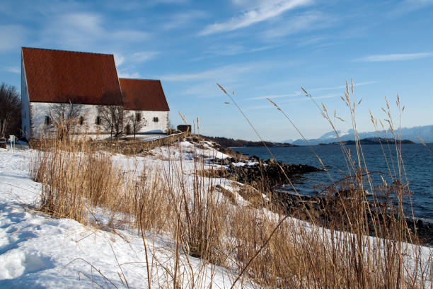 Winter scene around Trondenes, Norway