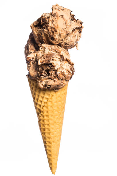 istock real comestible ice cream:  hazelnut and chocolate ice cream cornet isolated on white background 1148364058