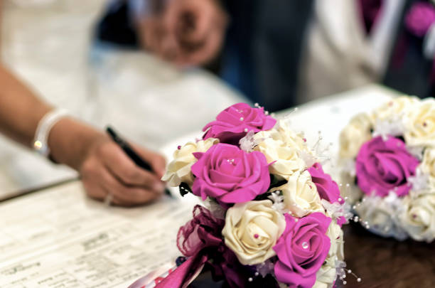 istock Happy Couple Wedding Day Married 1148365531