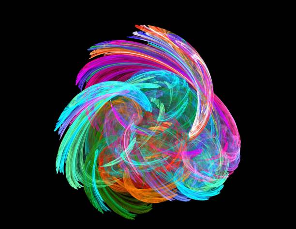 istock image of one Digital Fractal on Black Color 1148365886