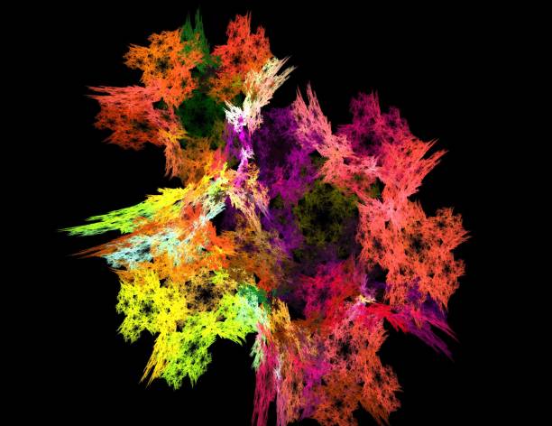 istock image of one Digital Fractal on Black Color 1148365909