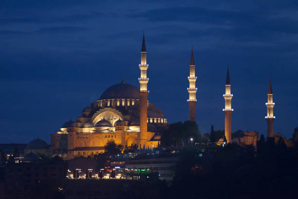 istock Suleymaniye Mosque in Istanbul by night 1148367621